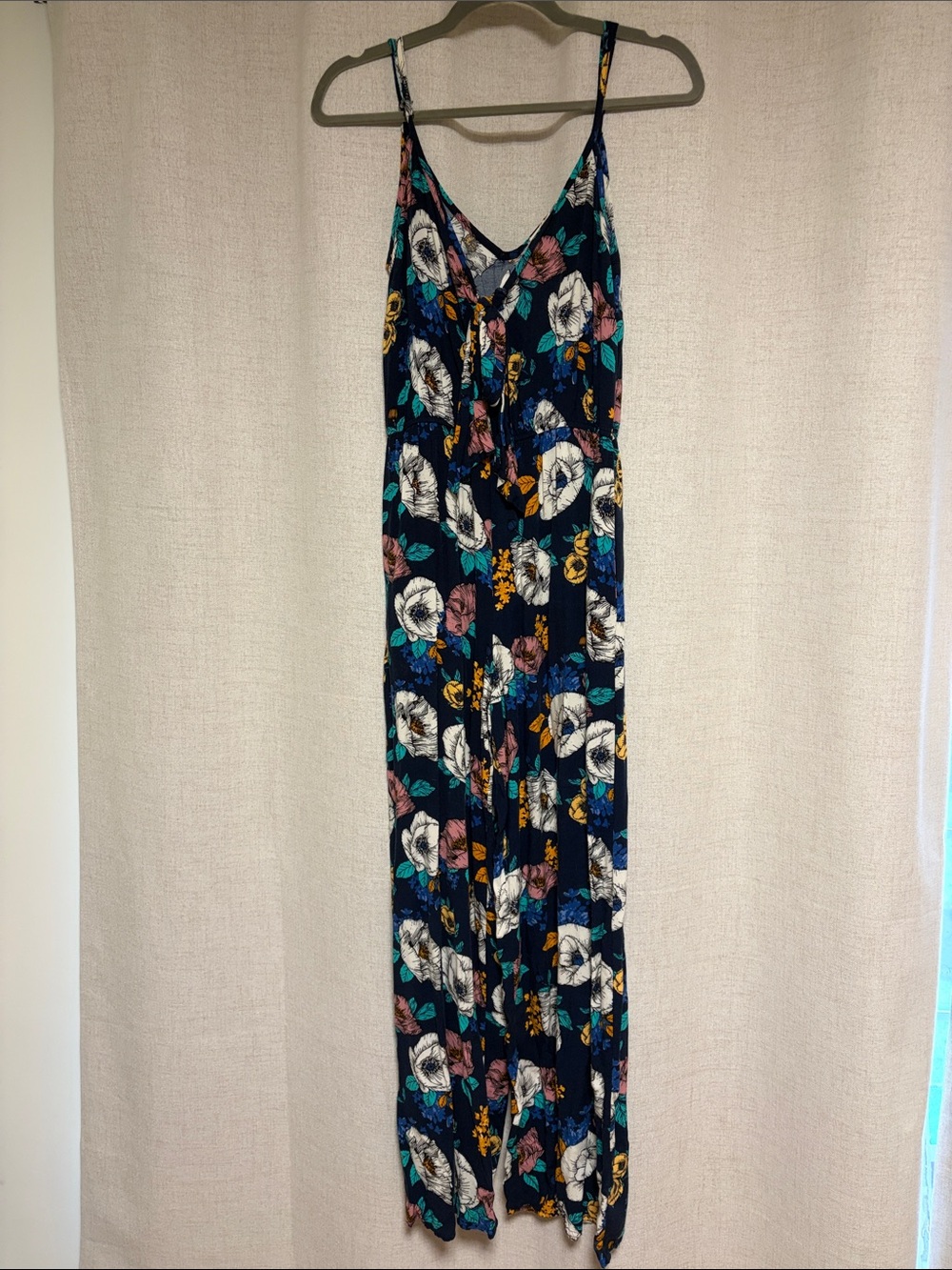 Band of Gypsies Navy Floral Maxi Jumpsuit